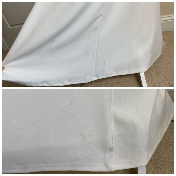 LULUS NWOT Song of Love White Off-the-Shoulder Maxi Wedding Dress Women's Sz S - Picture 12 of 14